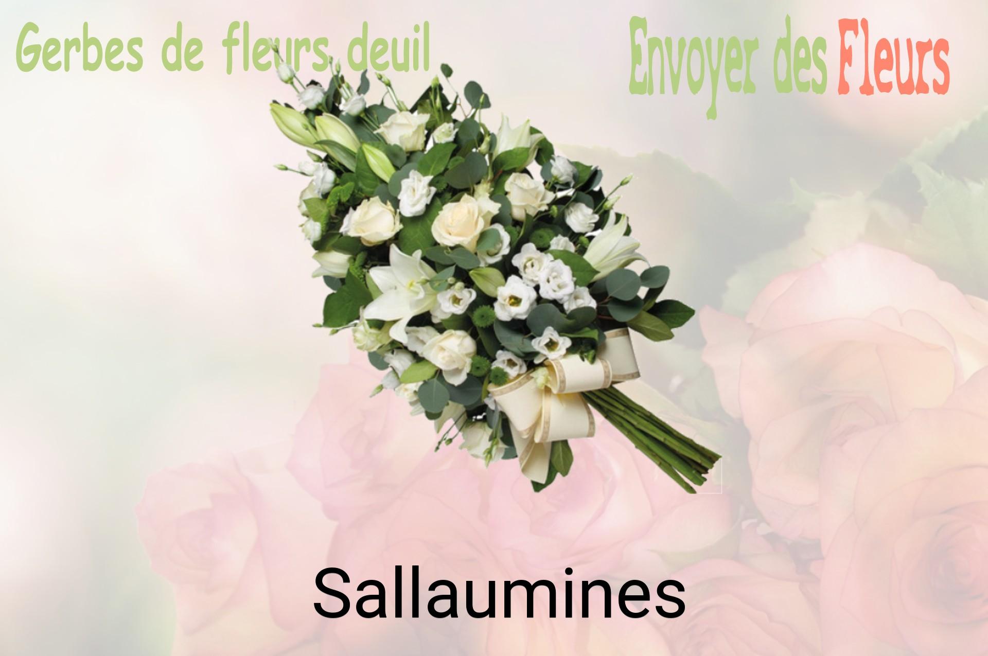 Gerbe de fleurs de deuil livrée à Sallaumines